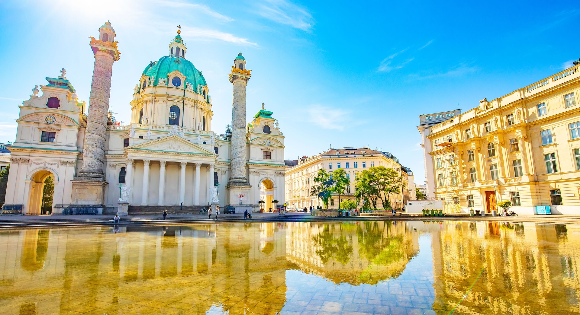 Charle's Church (Karlskirche) in Vienna old town, Austria